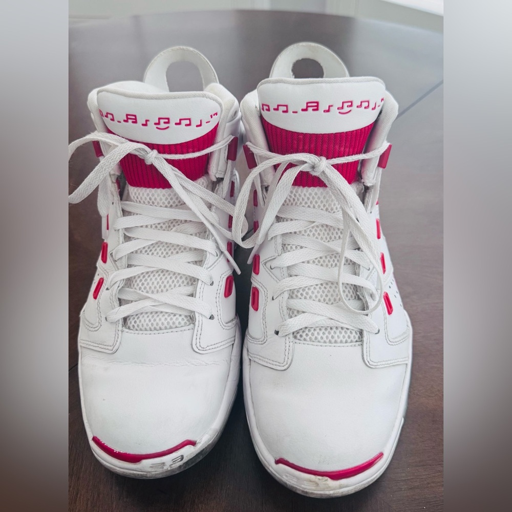 Jordan 6-17-23 White Fire Red DC7330-106 Leather High Top Men's Athletic Sneaker